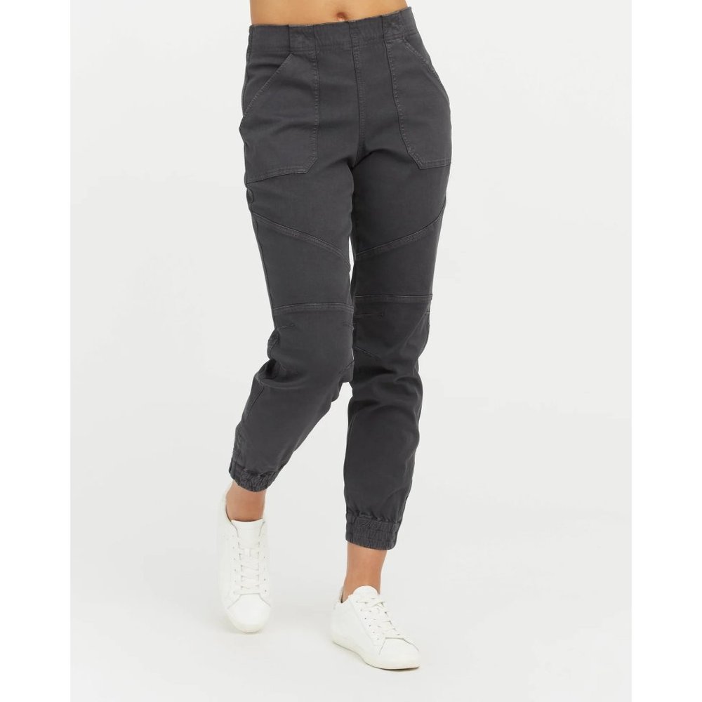 SPANX Women's Stretch Twill Cargo Jogger - Size XS - Washed Black - NWT